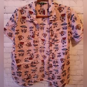 Button up short sleeve beach shirt